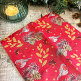 robin-christmas-tissue-paper-5-sheets-gift-wrapping|XM6742|Luck and Luck| 1